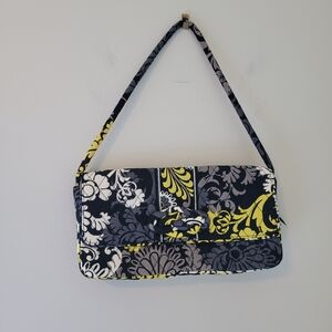 Vera Bradley Baroque Yellow and Gray Shoulder Bag